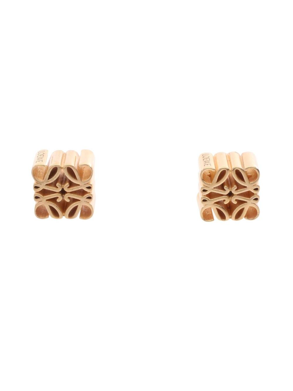 Loewe Pierced Earrings Gold Plated New #361713L34B